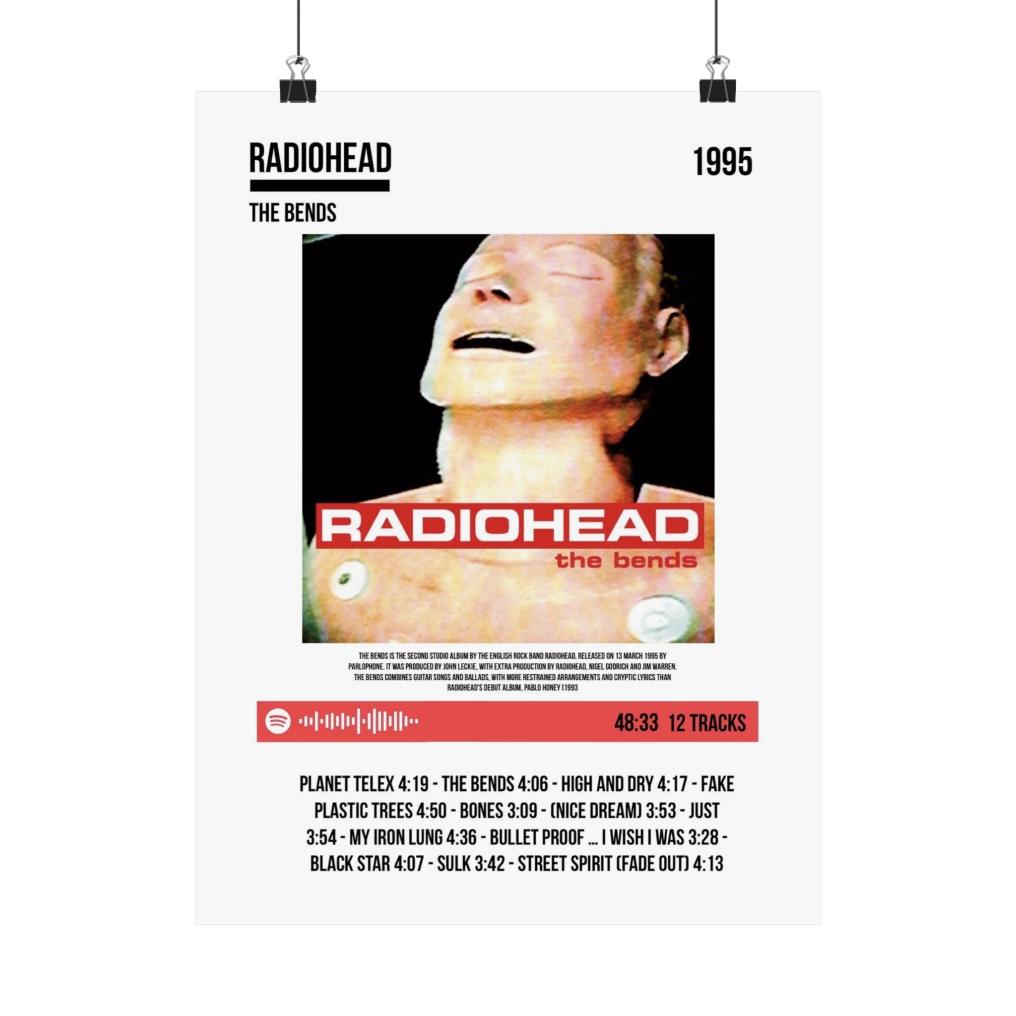 Radiohead The Bends Poster (Matte)